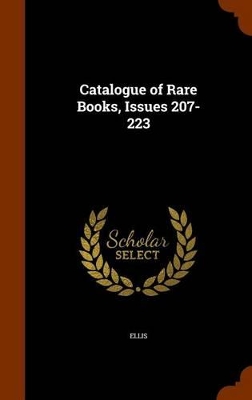 Book cover for Catalogue of Rare Books, Issues 207-223