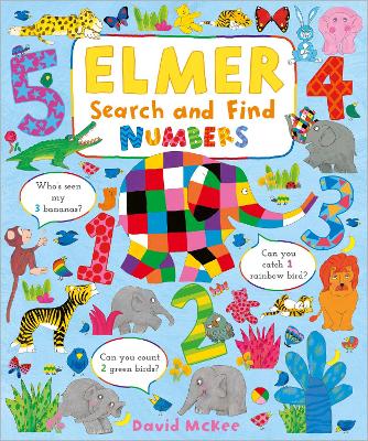 Book cover for Elmer Search and Find Numbers