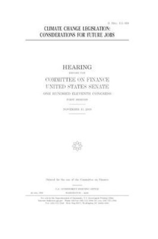 Cover of Climate change legislation