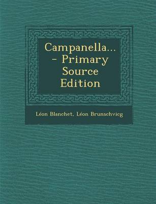 Book cover for Campanella... - Primary Source Edition