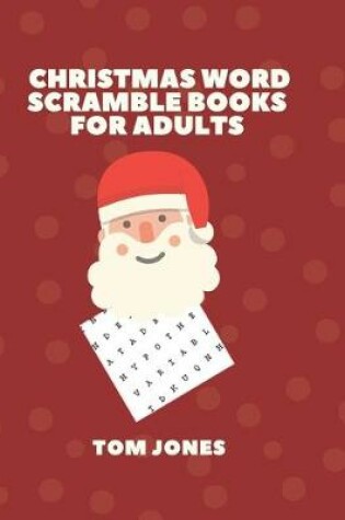Cover of Christmas Word Scramble Books for Adults