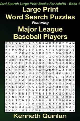 Cover of Large Print Word Search Puzzles Featuring Major League Baseball Players