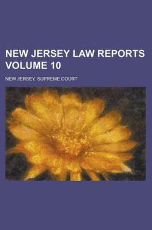 Cover of New Jersey Law Reports Volume 10