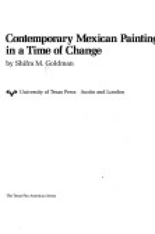 Cover of Contemporary Mexican Painting in a Time of Change