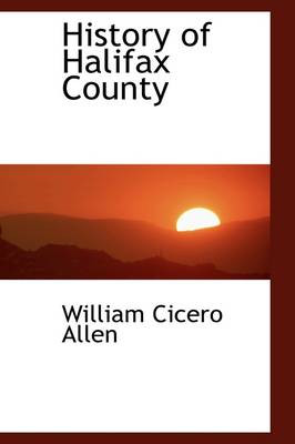 Book cover for History of Halifax County