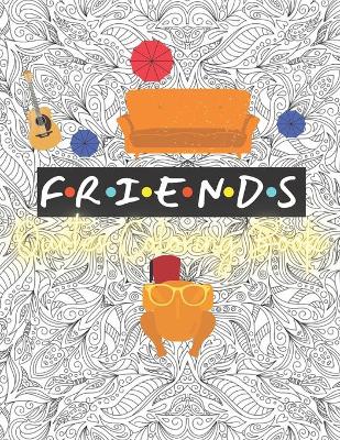 Book cover for Friends Quotes Coloring Book