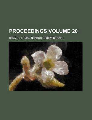 Book cover for Proceedings Volume 20