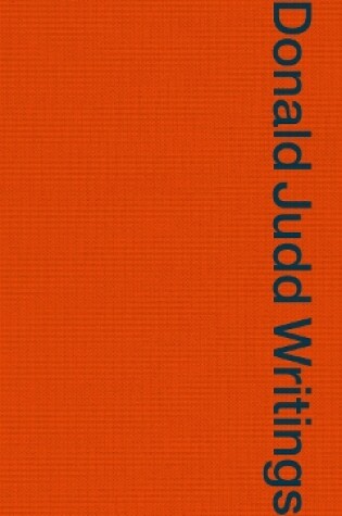 Cover of Donald Judd Writings