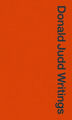 Book cover for Donald Judd Writings