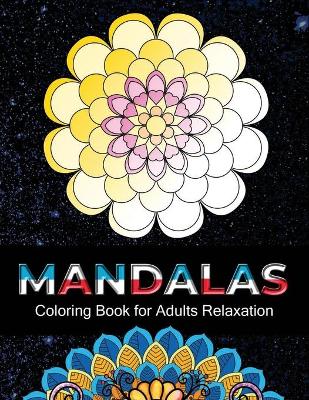 Book cover for Mandalas coloring book for adults relaxation