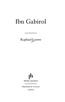 Book cover for Ibn Gabriol