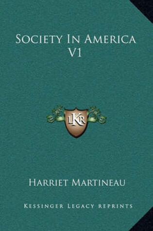 Cover of Society in America V1