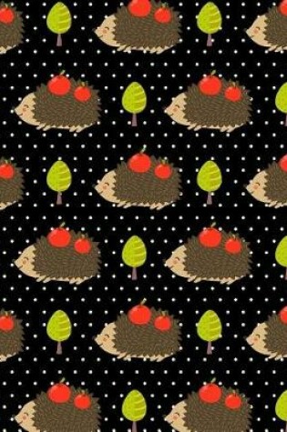 Cover of Bullet Journal Notebook Cute Hedgehogs with Apples Pattern 3