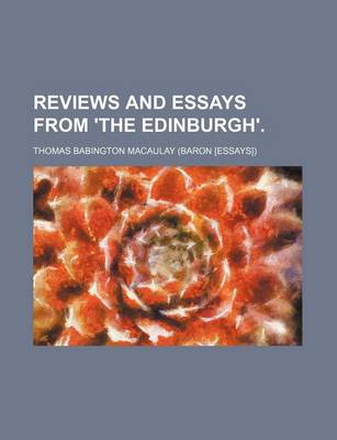 Book cover for Reviews and Essays from 'The Edinburgh'.
