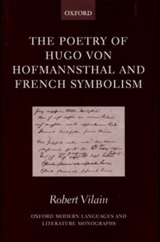 Cover of The Poetry of Hugo von Hofmannsthal and French Symbolism