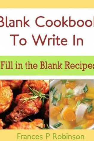 Cover of Blank Cookbook to Write in