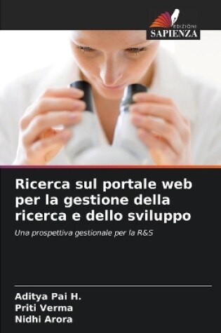 Cover of Ricerca sul portale web per la gestione della ricerca e dello sviluppo