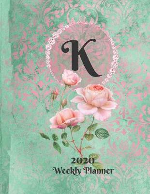 Book cover for Plan On It Large Print 2020 Weekly Calendar Planner 15 Months Notebook Includes Address Phone Number Pages - Monogram Letter K