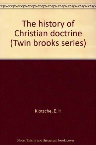 Cover of The History of Christian Doctrine