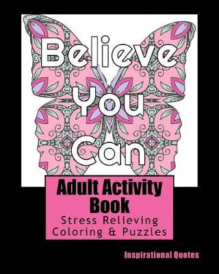 Book cover for Adult Activity Book Inspirational Quotes