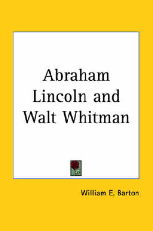 Cover of Abraham Lincoln and Walt Whitman (1928)