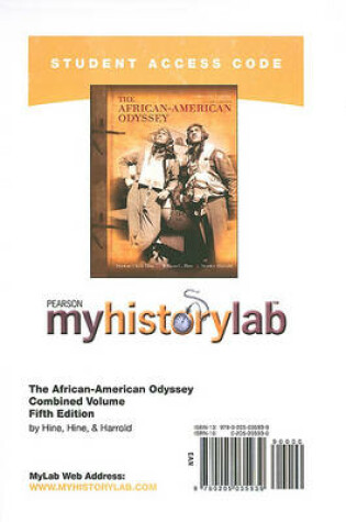 Cover of MyLab History -- Standalone Access Card -- for The African American Odyssey, Combined Volume