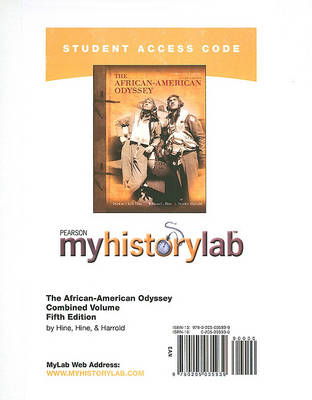 Book cover for MyLab History -- Standalone Access Card -- for The African American Odyssey, Combined Volume