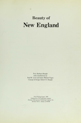 Cover of Beauty of New England