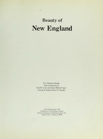 Book cover for Beauty of New England