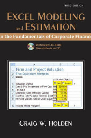 Cover of Excel Modeling and Estimation in the Fundamentals of Corporation Finance