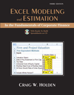 Book cover for Excel Modeling and Estimation in the Fundamentals of Corporation Finance