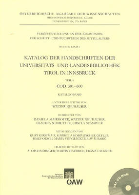 Cover of Katalog Der Handschriften Der Universitats- Und Landesbibliothek Tirol in Innsbruck