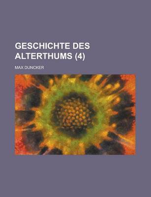 Book cover for Geschichte Des Alterthums (4 )