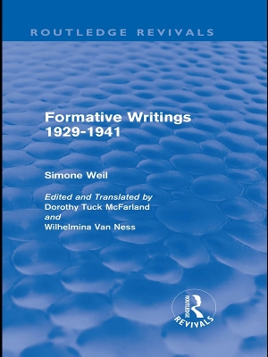 Book cover for Formative Writings (Routledge Revivals)