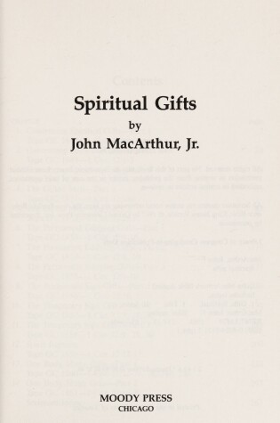 Cover of Spiritual Gifts