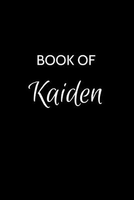 Book cover for Book of Kaiden