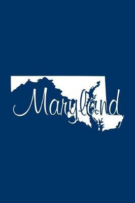 Book cover for Maryland - Navy Blue Lined Notebook with Margins