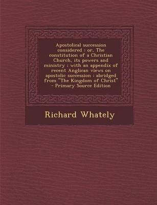 Book cover for Apostolical Succession Considered