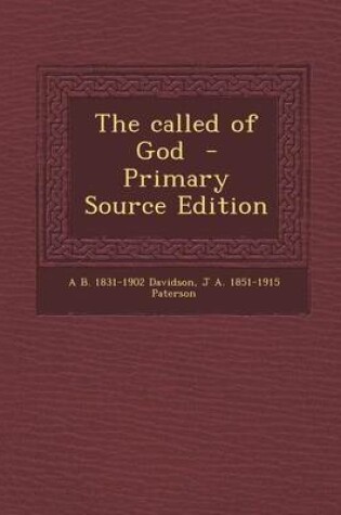 Cover of The Called of God - Primary Source Edition