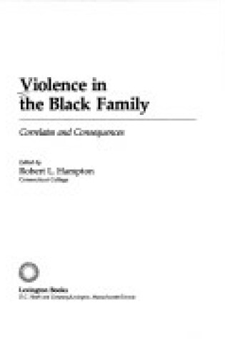 Cover of Violence in the Black Family