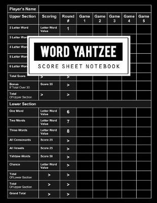 Book cover for Word Yahtzee Score Sheet