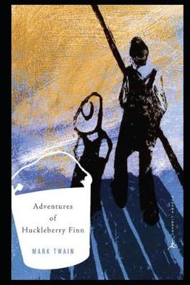 Book cover for The Adventures of Huckleberry By Mark Twain Annotated Version