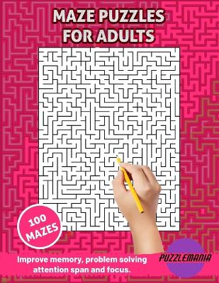 Cover of Maze Puzzle Book for Adults