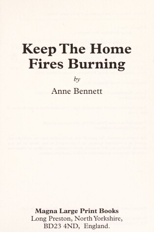 Cover of Keep The Home Fires Burning