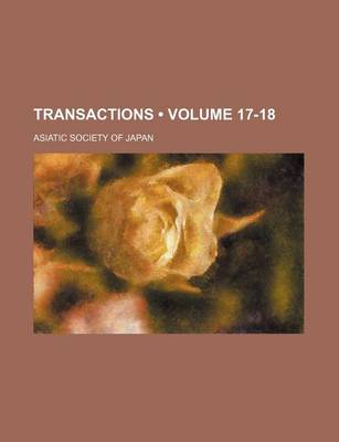 Book cover for Transactions (Volume 17-18)