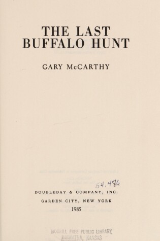 Cover of The Last Buffalo Hunt