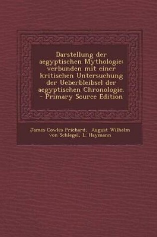 Cover of Darstellung Der Aegyptischen Mythologie