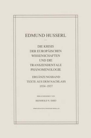Cover of Die Krisis Der Europaischen Wissenschaften Und Die Transzendentale Phanomenologie