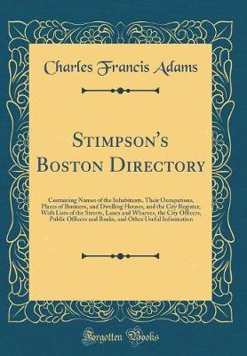 Book cover for Stimpson's Boston Directory