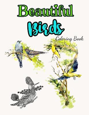 Book cover for Beautiful Birds Coloring Book